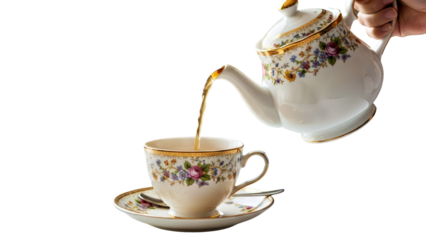 Elegant-Teapot-Pouring-Steam-Into-Porcelain-Cup-and-Saucer-With-Floral-Design.png