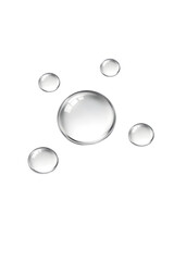 water drops on a white background
