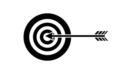 Precision in Vision: The arrow strikes the target's center, a clear metaphor for laser focus, strategic planning, and the attainment of goals. A symbol of accuracy and unwavering intent.