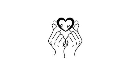 Heart Gesture: A pair of hands forms a heart shape.