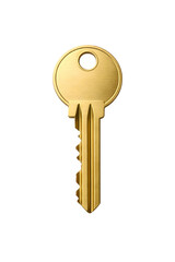 golden key isolated on white background