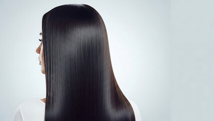 Fototapeta premium Hair Long Straight Black