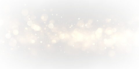 Soft golden light bokeh effects on a transparent background create a bright atmosphere for design projects. PNG