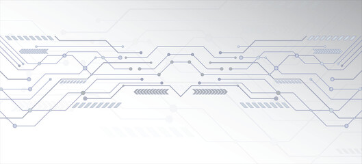 Futuristic Technology Circuit Background Vector Design