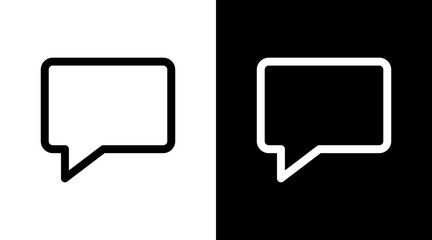 Message Bubble With Icon Set Design