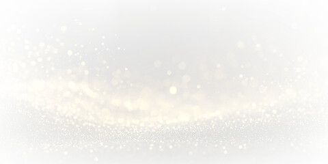 Golden bokeh sparkle dust light explosion overlay. PNG