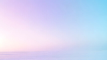 Soft pastel gradient background transitioning from pink to light blue resembling a peaceful winter...