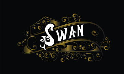 SWAN lettering custom style design