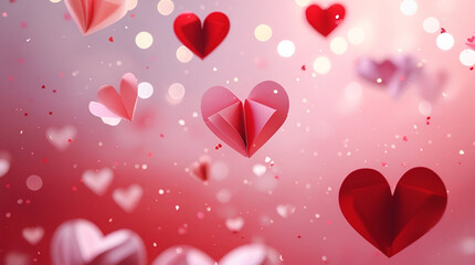 valentine background with hearts