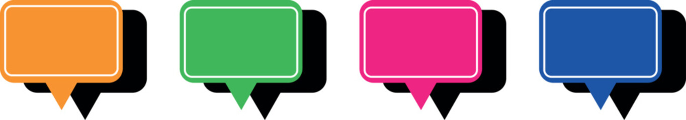 Modern Quotes Frames Illustration Set Including Speech Bubbles, Quotation Marks, Memo Callouts, Talk Remark Boxes, and Isolated Vector Text Symbols