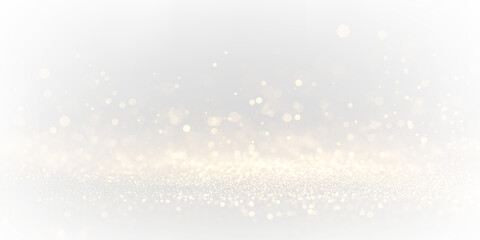 Golden bokeh sparkle dust light explosion overlay. PNG