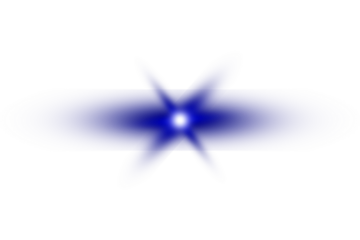 A luminous blue abstract shape with lens flare effect on Transport background 