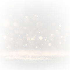 Golden bokeh sparkle dust light explosion overlay. PNG