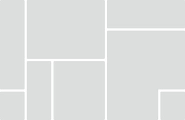 Geometric Grid Layout with Rounded Rectangles and Light Gray Background template