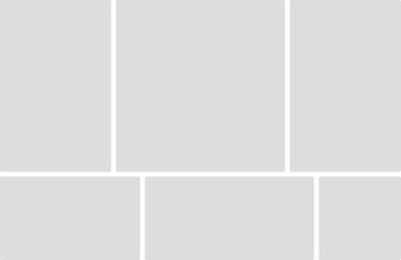 Grid layout with rounded rectangles and white borders on a light gray background Keywords: grid, layout, design, template, arrangement, composition