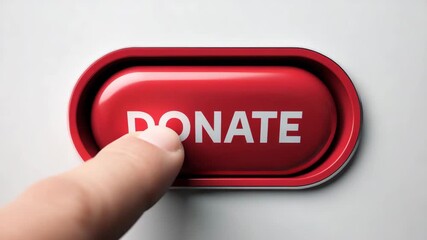 donation button for fundraising campaigns and initiatives animation