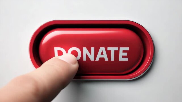 donation button for fundraising campaigns and initiatives animation