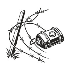 Tripwire Land Mine Silhouette 