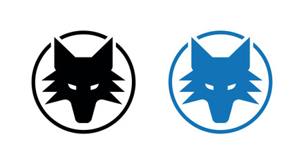 Wolf Logos in Black and Blue