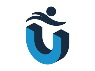 Modern Swimming Logo Design Template