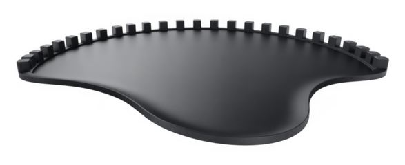 Black computer mouse with ergonomic and buttons technology isolated on a transparent background