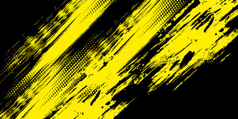 Yellow halftone on blue background. Vector dotted sparkles or halftone shine pattern texture Pop Art modern