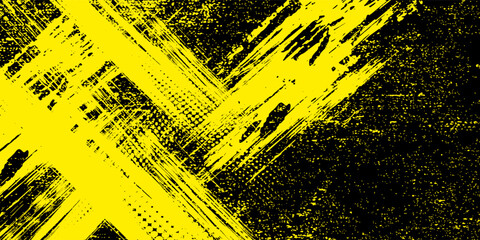 Yellow halftone on blue background. Vector dotted sparkles or halftone shine pattern texture Pop Art modern