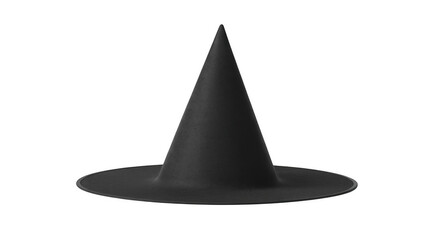 Fototapeta premium Black witch hat black hat costume isolated on a transparent background