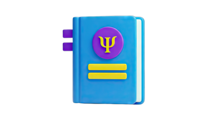 Psychology Book Icon: Education & Mental Health Concept