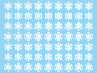 Festive winter snowflake pattern in soft white and blue tones designed for Christmas décor, packaging, wallpapers, and seasonal graphics.