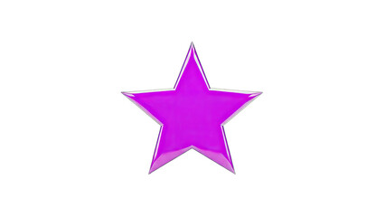 Obraz premium Purple Star on White Background