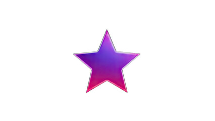 Obraz premium Purple Star on White Background