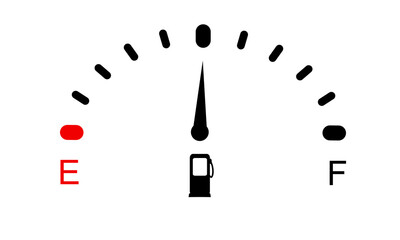 fuel level gauge in vehicle