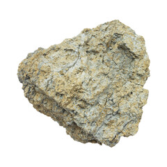 Natural dry clay lump with cracked texture isolated on transparent background