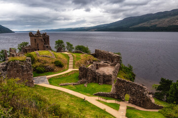 Fototapeta premium Urquhart Castle, Drumnadrochit, Highlands, Scotland, United Kingdom