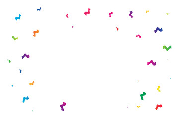 Colorful Confetti on Transparent Background. Festive Celebrations. Wallpaper. Vector Illustration