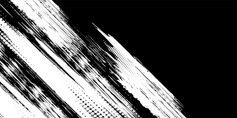 Grunge Brush strokes Background. Black Brush strokes isolated on white background. Grunge texture Background. Abstract Black and white grunge texture.