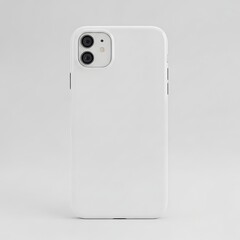 White smartphone case with dual camera lens design