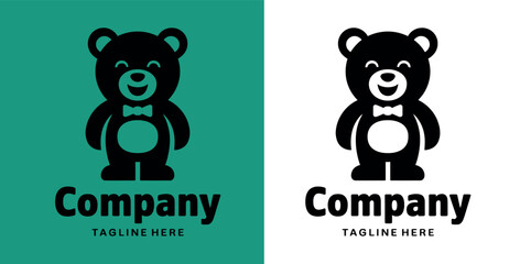 Obraz premium Black Bear Logo Design Templates