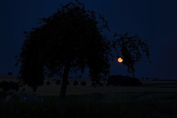 Colorful full moon in Germany
