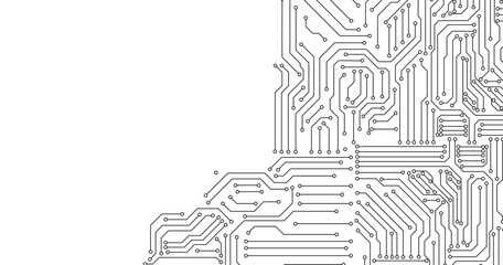 Vector circuit board and security communication concept for technology background