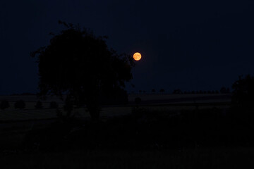 Colorful full moon in Germany
