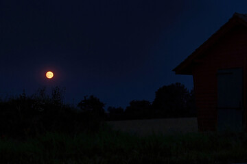 Colorful full moon in Germany