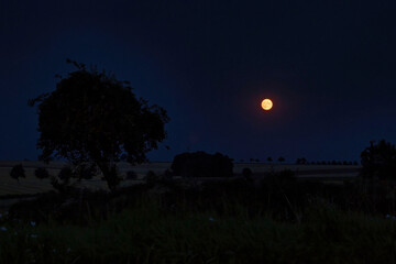 Colorful full moon in Germany