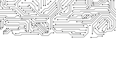 White circuit board pattern texture. High-tech background in digital computer technology concept. abstract illustration.