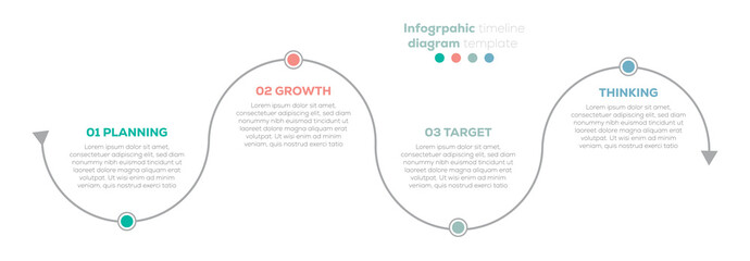 Modern Infographic template for business. Timeline diagram design. Business timeline infographic template. vector illustration.