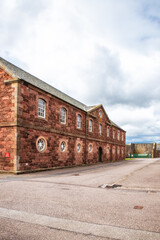 Obraz premium Section of barracks within the garrison of Fort George near Inverness, in the Highlands of Scotland.