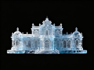 Ice sculpture of ornate palace