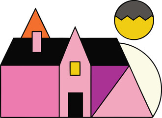 Flat swiss minimal geometry with architectural edge