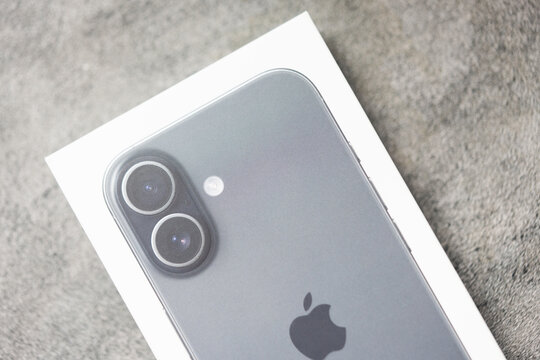 Bangkok, Thailand - December 18, 2025 : New iPhone 17. A19 chip and 48MP Dual Fusion camera system.